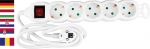 Pikenduskaabel Strend Pro DG-805BK 1,50 m, 5 pistikupesa, l&uuml;liti