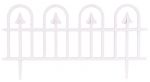 Tara Fence Gardens F709, 61x32 cm, plastik, valge, pakis 4 tk.