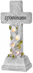 Dekoratsioon MagicHome, Cross, LED, pol&uuml;resiin, haua jaoks, p&auml;ikeseenergia, 15x9,5x32 cm