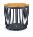 Clubo kaanega laud 450x410 mm, 2in1, universaalne korv, bambusest kaas, 50 lit., antratsiit