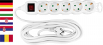 Pikenduskaabel Strend Pro GER DG-805BK 5,00 m, 5 pistikupesa, l&uuml;liti