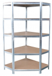 Rack RAT80, nurk, metall, MDF, 5 riiulit, 1800x900x400 mm, max. 150 kg / riiul