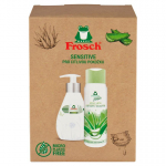 Frosch Sensitive kinkekomplekt, Aloe Vera, du&scaron;igeel ja vedelseep, 2x 300 ml