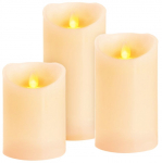MagicHome j&otilde;uluk&uuml;&uuml;nlad, komplekt 3, LED, 3xAAA, looduslik vaha, lihtne valgustus, taimer, liikuv leek, 7,5x10; 12,5; 15 cm