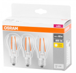Pirn OSRAM&reg; BASIC LED FR 60 (ean9351) h&auml;mardamata 7W/827 E27 2700K MULTIPACK, Star CLASSIC A
