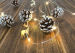 LED-j&otilde;ulup&auml;rja MagicHome j&otilde;uluvana, 20 sooja valget LED-i, lumekoonustega, 2xaa, lihtne valgustus, taustvalgus, L-1,9 m