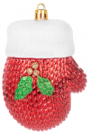 Kaunistus MagicHome Christmas, komplekt, 2 tk, 10 cm, kindad, punane, j&otilde;ulupuule