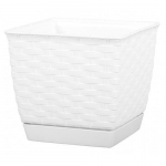 Rotan kandiline taimepott 250mm 8,2l. Rattola, valge