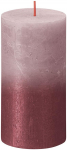 K&uuml;&uuml;nal Bolsius Rustic, Christmas Sunset Ash Rose+ Red, 130/68 mm