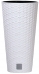 Rotan flover pott &uuml;mmargune 250mm 9/15,5lit. K -476mm Rato tubus, valge