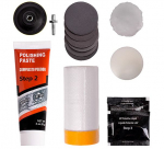 Auto esitulede poleerimise komplekt.