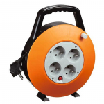 Pikenduskaabel Strend Pro CR040, 4 pistikupesa, L-7,5 m, pvc, trumlil