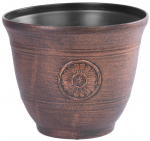 Strend Pro lillepott, metallist efektiga, vase v&auml;limusega, 25x30 cm