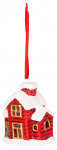 J&otilde;ulukujuke MagicHome christmas, maja, LED, terrakota, rippuv, 5,5x5x7,2 cm