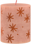 K&uuml;&uuml;nal Bolsius Rustic, j&otilde;ulud, kreemjas karamell, 80/68 mm