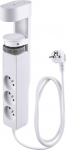 Strend Pro kaabel, L-1,4 m, pikendatav, 6in1, 3x pesa, 2x USB-A, 1x USB-C, lauaklambriga