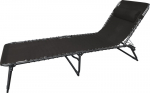 Lamamistool VERACRUZ, must, reguleeritav, 190x58x28 cm