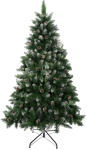 MagicHome J&otilde;ulupuu Albero, kuusk, lumised otsad, m&auml;nnik&auml;bidega, 180 cm