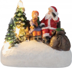Dekoratsioon MagicHome Christmas, j&otilde;uluvana lapsega, LED, 2xAAA, Interj&ouml;&ouml;r, 9.5x6x8 cm, m&uuml;&uuml;gikast 12 tk