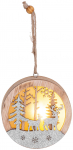 J&otilde;ulukaunistus MagicHome, Hirv kuulis, LED, rippuv, puidust, MDF, 85x20x85 mm