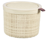 Kaanega korv Curver&reg; JUTE ROUND, 2 lit., beež, kaanega, 17x13 cm