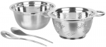 Salatikomplekt MagicHome, 24 cm, 4 osa - kauss, s&otilde;el, 2 kulpi, roostevaba teras