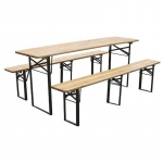 Aiam&ouml;&ouml;bli komplekt DORMTUND Medium3, laud 200x50x77 cm, 2 pinki 200x25x47 cm, puit 27 mm