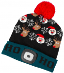 M&uuml;ts Strend Pro X-mas Ho-Ho Hat, roheline-must L, 4x SMD LED, USB laadimine