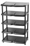 Rack Strend Pro, kingadele, 5 vaheseina, must, 48x30,5x86 cm