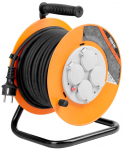 Pikenduskaabel Strend Pro CR038, 4 pistikupesa, L-20 m, IP44, kumm, trumlil