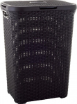 Pesukorv Curver&reg; NATURAL STYLE 60L, tumepruun, 44x61x34 cm