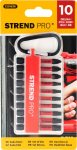 Otsakute komplekt Strend Pro Premium, PH, PZ, TORX, S2 tugevus, 1/4", 50mm, 10 tk.