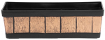 Lillepott Strend Pro, Woodeff, 15x47x17 cm, kuldne, puiduefekt