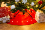 LED-alus j&otilde;ulupuule MagicHome, punane, t&auml;htedega, 22 LED-i, soe valge, 2xAA, taimer, 90 cm