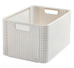 Pesukorv Curver&reg; STYLE L, kreem, 44x23x33 cm