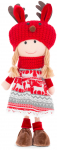 J&otilde;ulukujuke MagicHome christmas, T&uuml;druk punase ja halli m&uuml;tsiga, 42 cm
