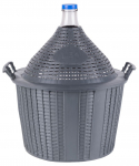 Demijohn сada Inсo 34 lit, Veinipudel klaas/plastkorvis, 570x460/355 mm