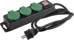 Pikenduskaabel Strend Pro FS0701, L-3 m, 3x pistikupesa+l&uuml;liti, IP44