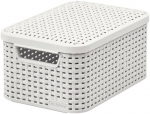 Pesukorv Curver&reg; STYLE2 LID S, kreem, 29x20x14 cm, kaanega