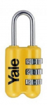 Yale'i lukk YP2/23/128/1, ripats, reisimine, numbrikombinatsioon, kollane
