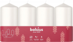 Bolsius Pillar Advendik&uuml;&uuml;nlad, j&otilde;ulud, valge, 48/100 mm, pakis. 4 tk