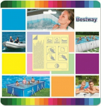 Komplekt Bestway&reg; 62091, basseinide ja t&auml;ispuhutavate seadmete parandamiseks, 10 tk, 65x65 mm