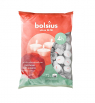 Bolsius k&uuml;&uuml;nal, tee, 4 tundi, valge, bal. 75 tk