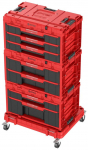 QBRICK&reg; System ONE Workshop Red - Ostukorvikarp, 3x T&ouml;&ouml;riistakast, 4-osaline t&ouml;&ouml;riistakasti komplekt