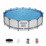 Bestway&reg; Steel Pro MAX bassein, 56488, kassettfiltreerimine, redel, kate, 457x107 cm