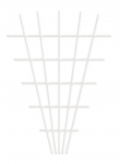 Taimetugi V-kujuline 145x5x75 cm, 4/4,7 mm, valge