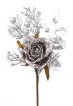 Roosiga dekoratiivne oks, hall, 26cm