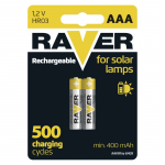 Aku RAVER SOLAR HR03, laetav aku, 400 mAh, pakk. 2 tk, AAA