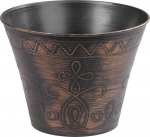 Strend Pro Flower lillepott, 24,5x19,3 cm, kuldne, metalse efektiga