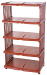 Strend pro riiul, kingadele, 5 vaheseina, plastik, rotang, 48x30,5x86 cm